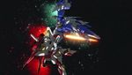 le GN-0000+GNR-010 00 Raiser contre le CB-0000G/C Reborns Gundam